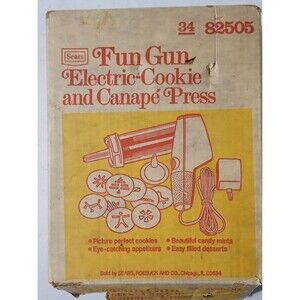 Sears Roebuck & Co. FUN GUN Electric-Cookie & Canape Press Model #82505